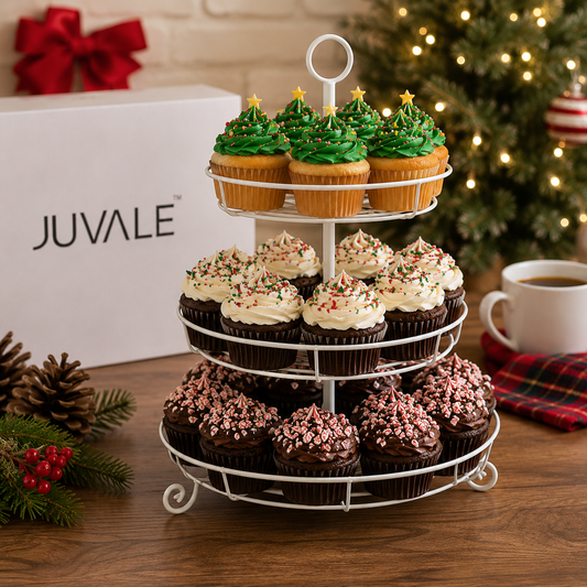 Juvale Circular Steel Cupcake Stand Centerpiece