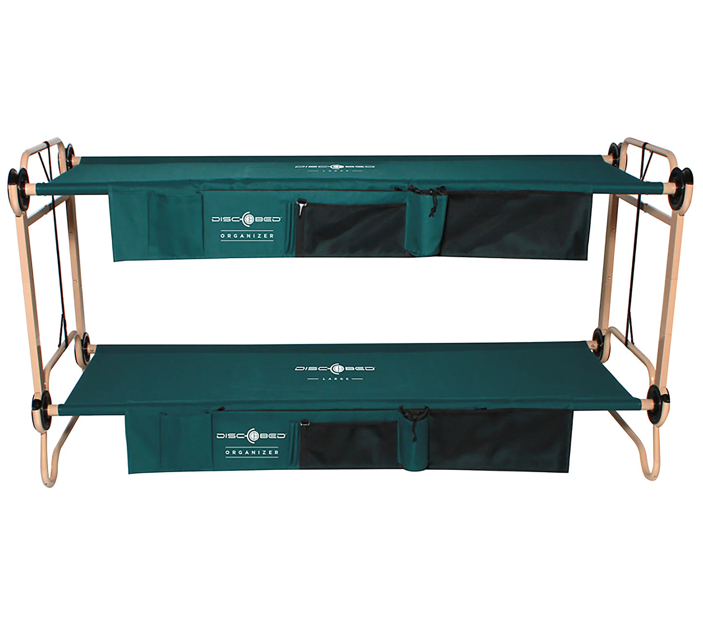 Disc-O-Bed 30001BO CAM-O-BUNK DOT with Organizers (XL) - Green
