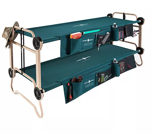 Disc-O-Bed 30001BO CAM-O-BUNK DOT with Organizers (XL) - Green