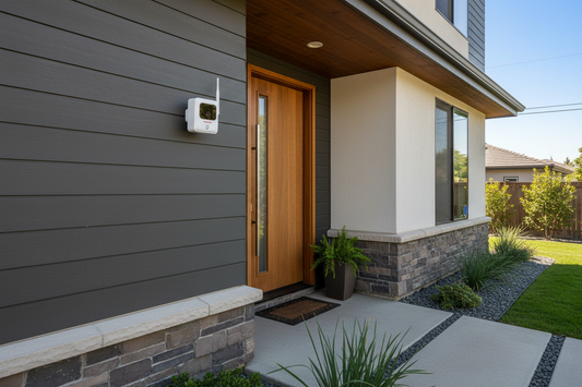 Honeywell IPCAM-WO Installed on Home Exterior