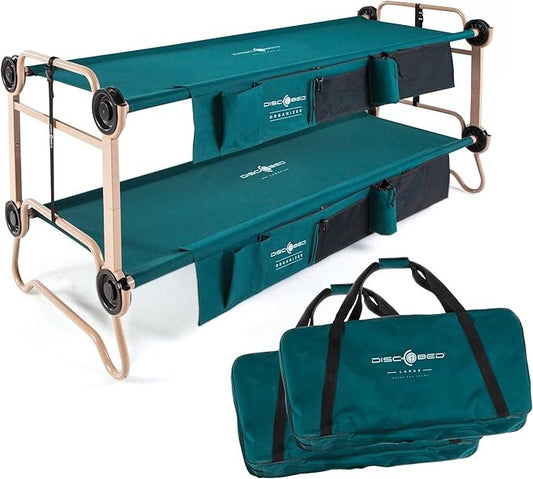 Disc-O-Bed 30001BO CAM-O-BUNK DOT with Organizers (XL) - Green
