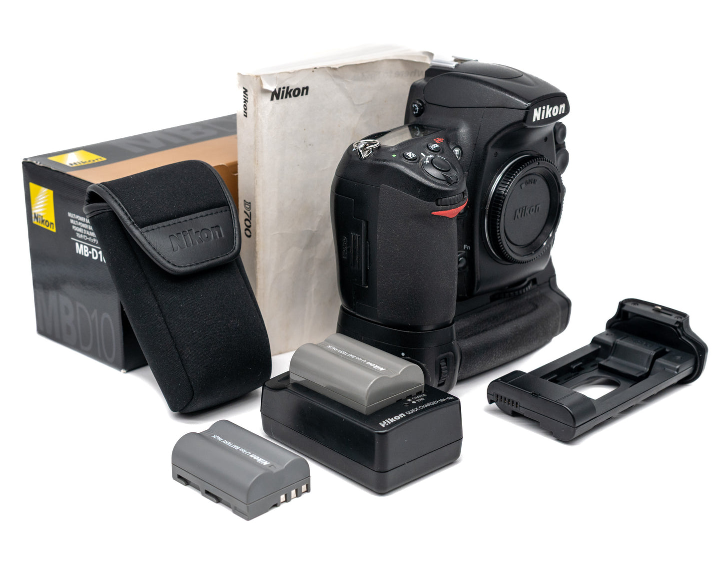 Nikon Used Nikon D700 DSLR + MB-D10 Grip, 2 Batteries, Trays, Manual, Box